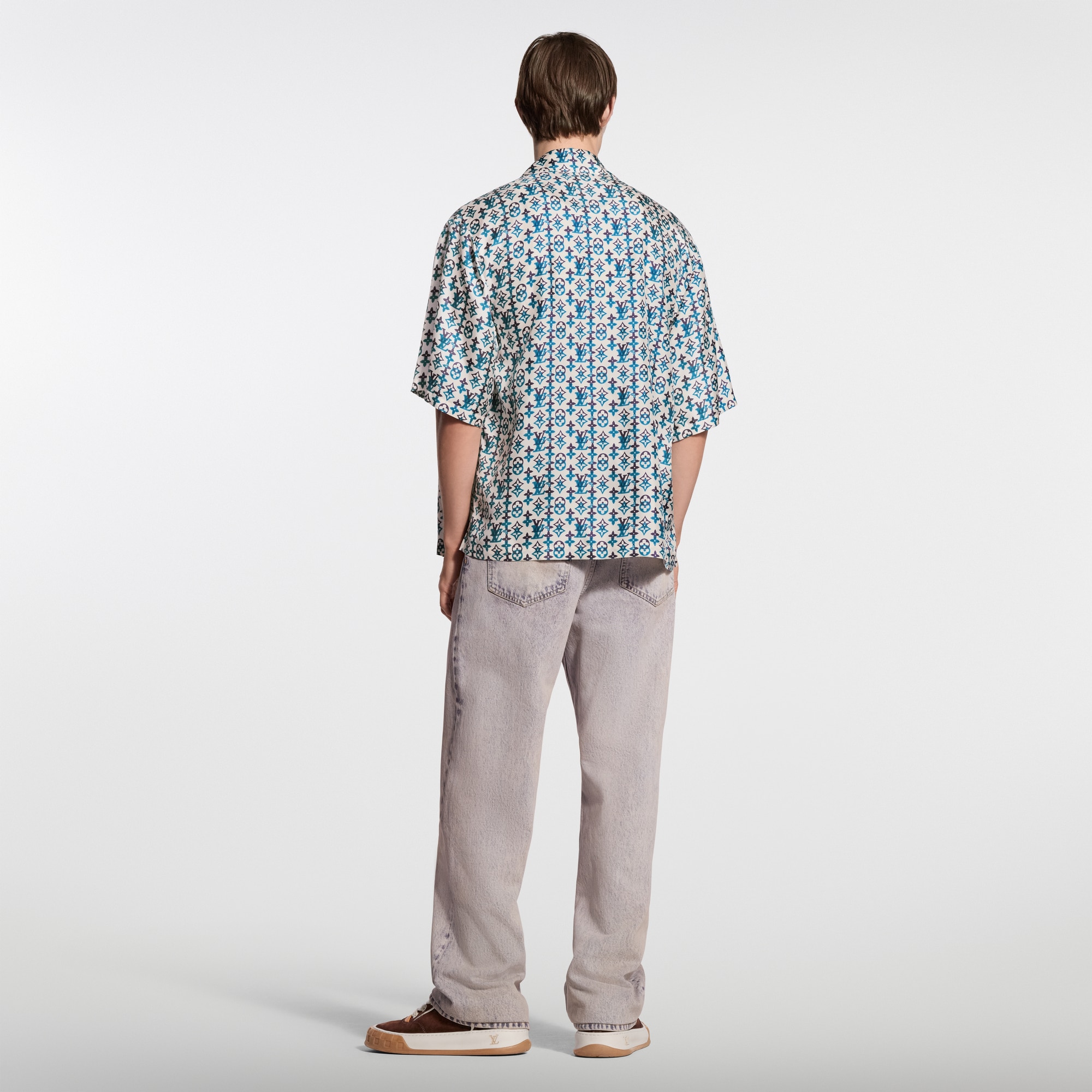 モノグラム プリント シルク ショートスリーブシャツ ｜ルイ・ヴィトン